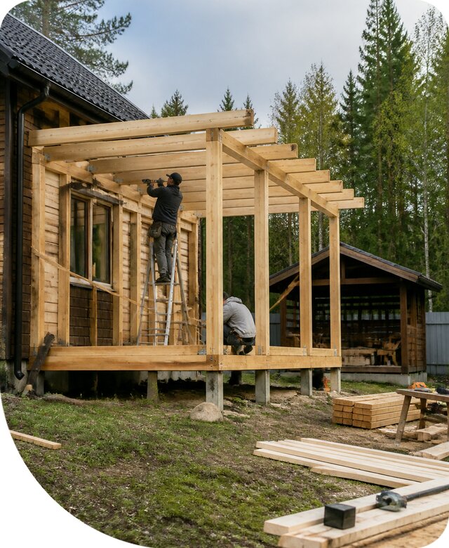 Строительство пристроек и построек на участке в Ялте